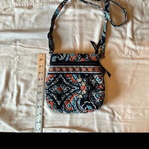 Vera Bradley Blue and Orange Patterned Crossbody Bag